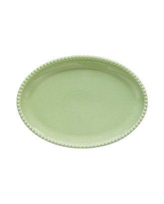 Platou oval din portelan, verde, 32.5 cm, Tiffany - SIMONA'S COOKSHOP